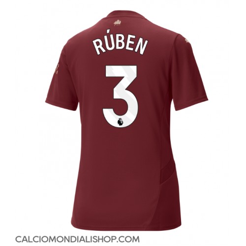 Maglie da calcio Manchester City Ruben Dias #3 Terza Maglia Femminile 2024-25 Manica Corta